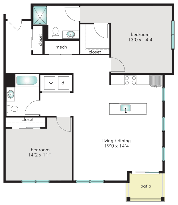 Studio, 1, 2 & 3 Bedroom Apartments in Glastonbury The Tannery